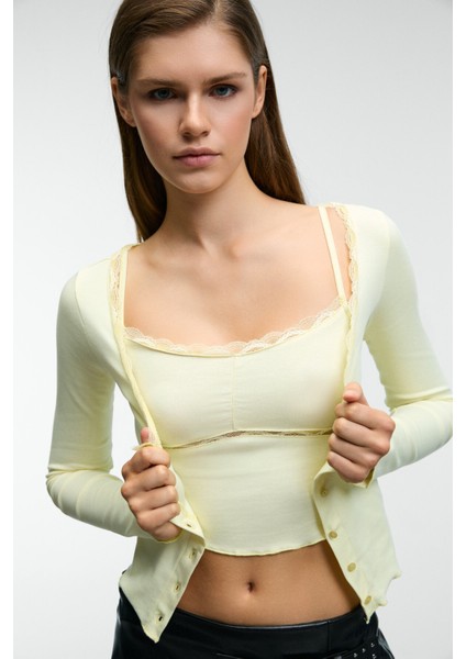 Vaneltına Kadın Içi Polarlı 3 Iplik Organik Pamuk Oversize Basic Bisiklet Yaka Vanilya Sweatshirt