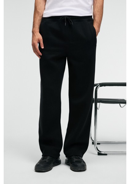 BENSON Erkek Kordonlu Lastikli Bel Relaxed Fit Siyah Eşofman Altı fırsatları