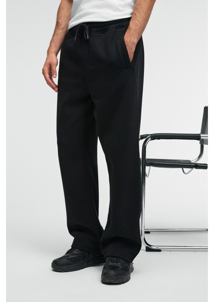 BENSON Erkek Kordonlu Lastikli Bel Relaxed Fit Siyah Eşofman Altı indirimleri