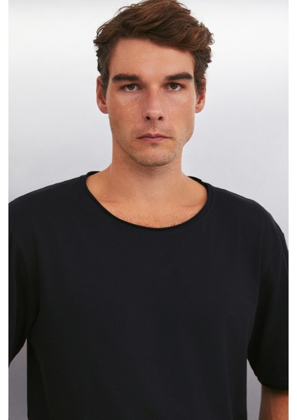 DAVINSONO Erkek Siyah T-Shirt