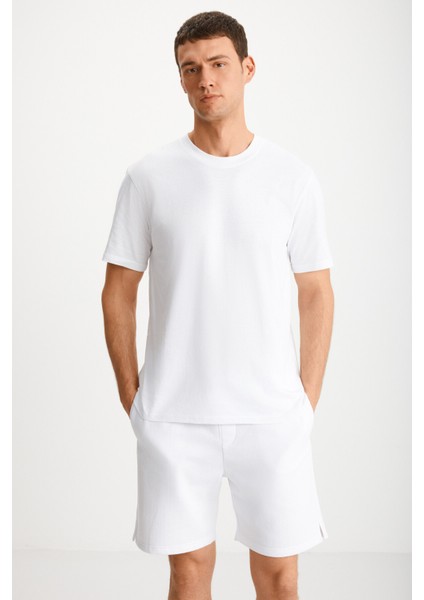 TIAGO Erkek Beyaz T-Shirt