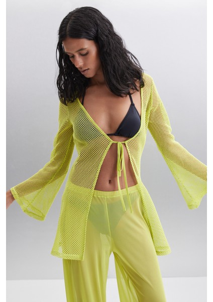 EUDORIA Kadın %100 Pamuk Regular Lime Bluz fırsatları