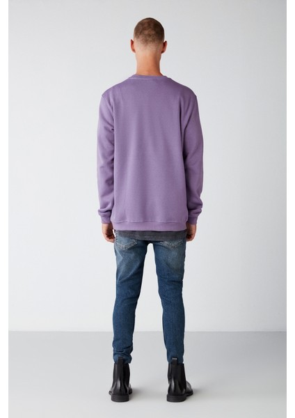 MARINO Erkek Mor Sweatshirt