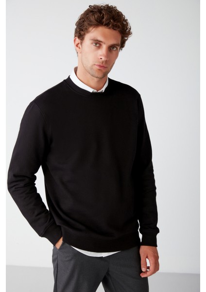 MARINO Erkek Siyah Sweatshirt