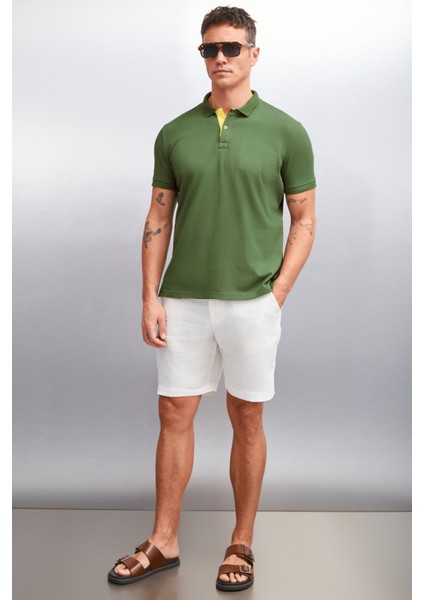 MATHEW Erkek Haki Polo Yaka T-shirt fiyatları