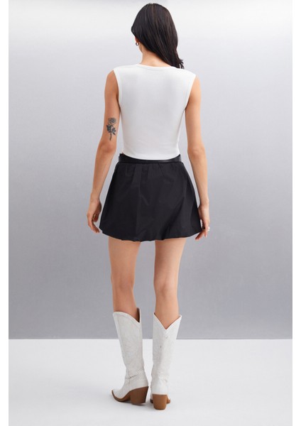 PAOLINA Kadın Crop Ekru Bluz