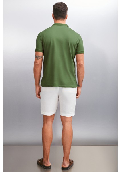 MATHEW Erkek Haki Polo Yaka T-shirt