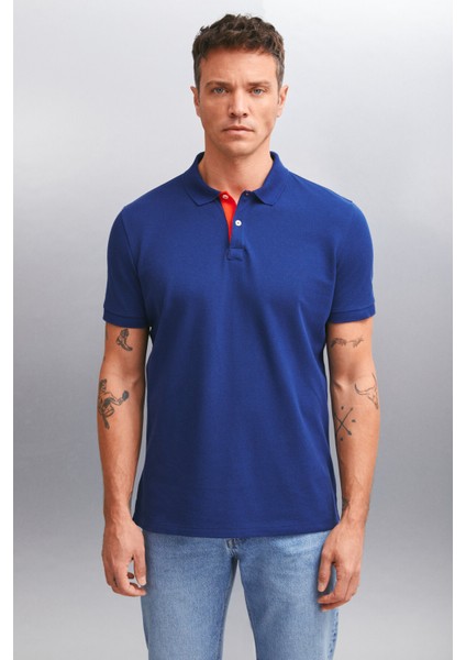 MATHEW Erkek Lacivert Polo Yaka T-shirt