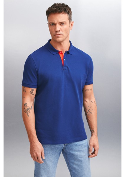MATHEW Erkek Lacivert Polo Yaka T-shirt fırsatları