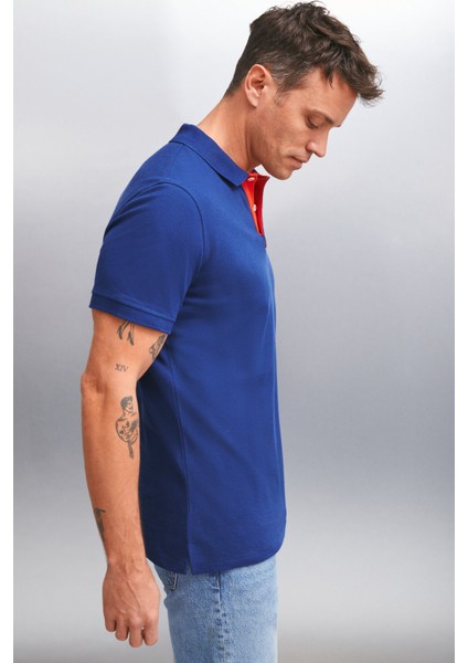 MATHEW Erkek Lacivert Polo Yaka T-shirt