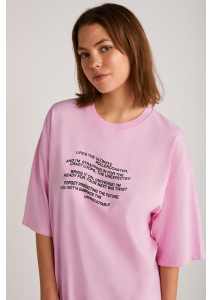 THESSA Kadın Pembe T-Shirt modelleri