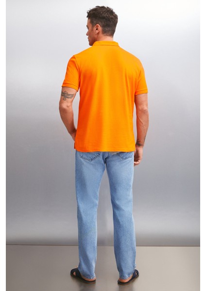 MATHEW Erkek Turuncu Polo Yaka T-shirt