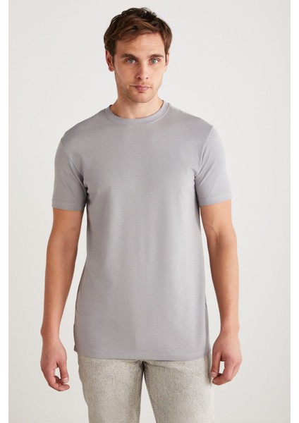 TIAGO Erkek Gri T-Shirt