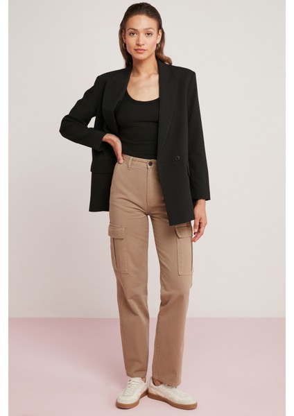 Lıllesol Kadın Fitilli Görünümlü Kalın Askılı Basic Siyah Atlet fırsatları