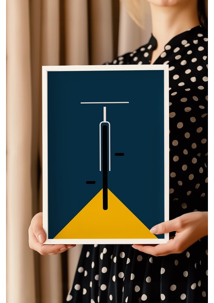 Bauhaus Serisi Beyaz Çerçeveli Poster, Tablo No:56 modelleri