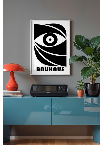 Bauhaus Serisi Beyaz Çerçeveli Poster, Tablo No:61 fiyatları