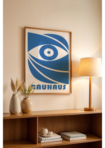 Bauhaus Serisi Ahşap Çerçeveli Poster, Tablo No:63