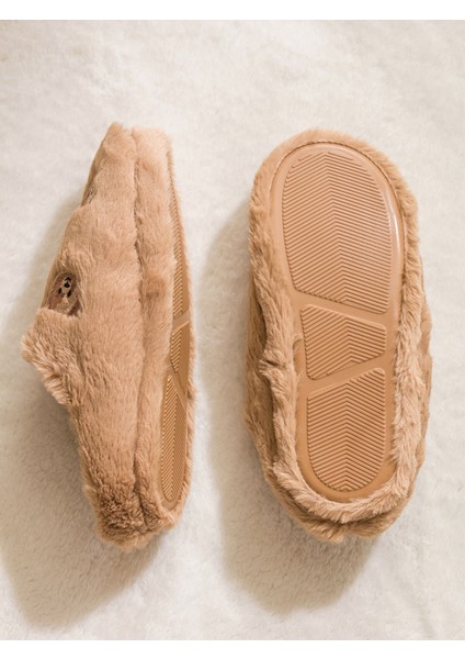 Yeni Sezon Ayı Teddy Nakışlı Pelüş Kadın Ev Terliği fırsatları