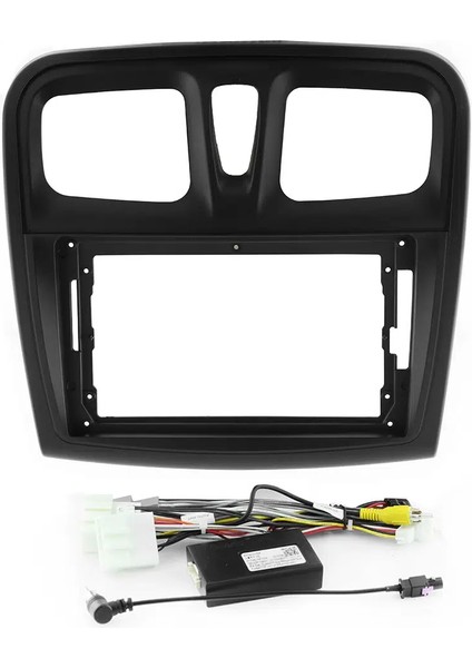 Renault Symbol 2013-2021 / Dacia Sandero Kare 9 Inc Siyah Çerçevesi - Soket-Canbus