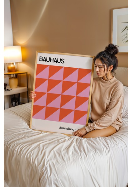Bauhaus Serisi Ahşap Çerçeveli Poster, Tablo NO:124 modelleri