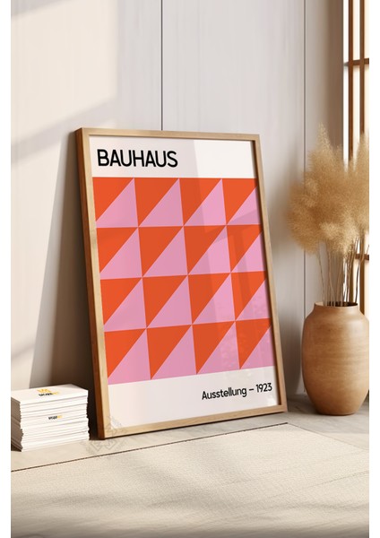 Bauhaus Serisi Ahşap Çerçeveli Poster, Tablo NO:124 fırsatları