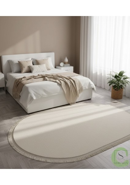 Post/peluş Yıkanabilir Kaymaz Taban Yumşacık Krem Saçaklı Modern ve Şık Salon Oturma Odası Mutfak Çocuk Odası Koridor Antre Halısı fiyatları