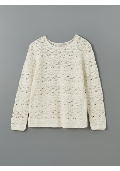 Yeni Sezon Bisiklet Yaka Ajurlu Kadın Triko Kazak indirimleri