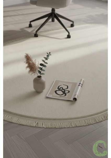 Post/peluş Yıkanabilir Kaymaz Taban Yumşacık Krem Saçaklı Modern ve Şık Salon Oturma Odası Mutfak Çocuk Odası Koridor Antre Halısı modelleri