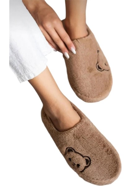 Kadın Ev Terliği Peluş Ses Yapmaz Kalın Taban Terlik 1021-127-0003 fırsatları