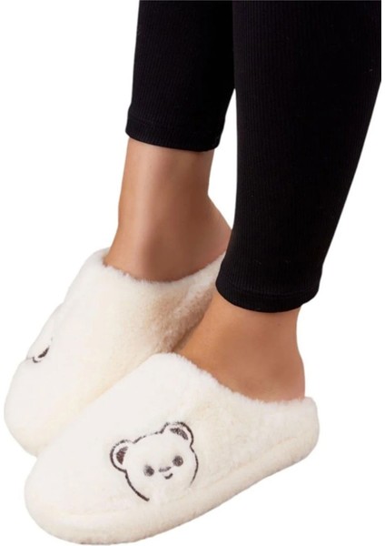 Kadın Ev Terliği Peluş Ses Yapmaz Kalın Taban Terlik 1021-127-0003 fırsatları