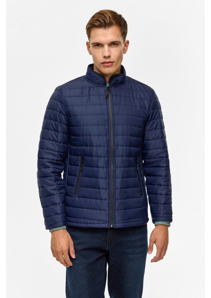 Kapitone Erkek Mont MN2008700517 Lacivert