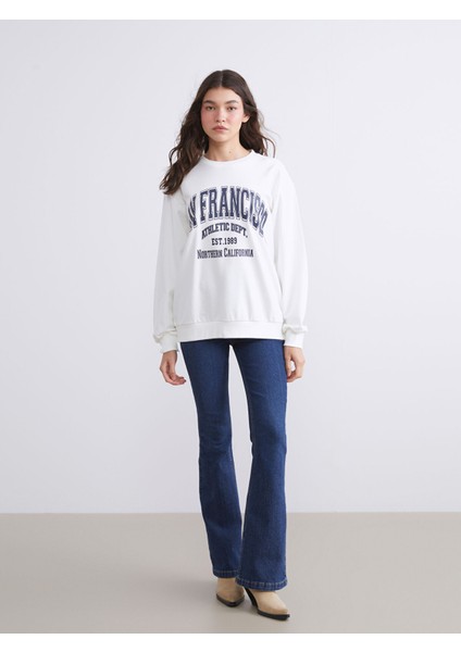 Yeni Sezon San Francisco Baskılı Oversize Kadın Sweatshirt fiyatları