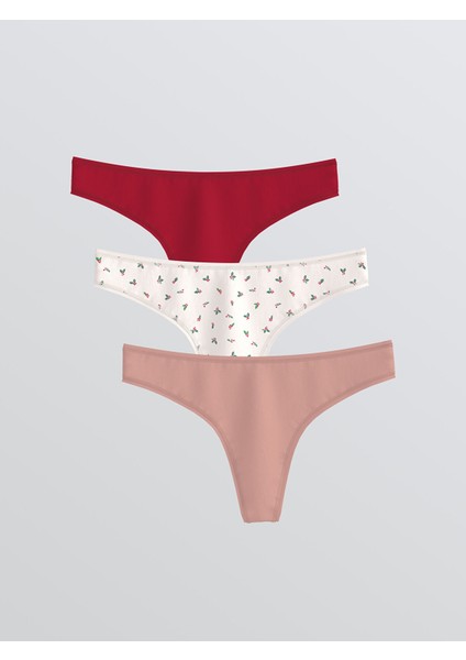 Yeni Sezon Baskılı Tanga Külot 3'lü