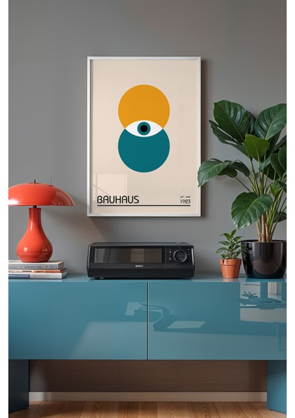 Bauhaus Serisi Beyaz Çerçeveli Poster, Tablo No:21 fiyatları