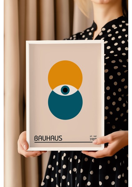 Bauhaus Serisi Beyaz Çerçeveli Poster, Tablo No:21 modelleri