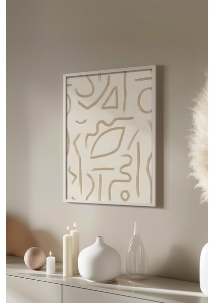 Bohemian Serisi Beyaz Çerçeveli Poster, Tablo NO:154