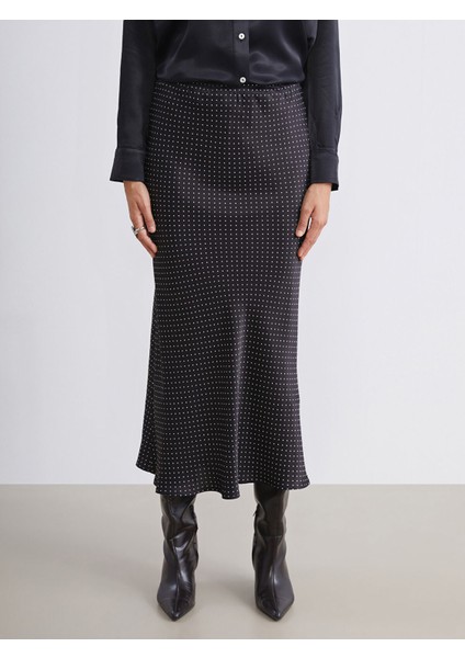 Yeni Sezon Beli Lastikli Puantiyeli Saten Etek fiyatları