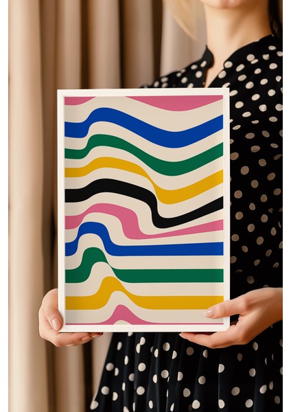 Bauhaus Serisi Beyaz Çerçeveli Poster, Tablo No:36 modelleri