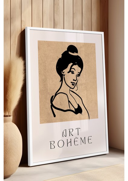 Bohemian Serisi Beyaz Çerçeveli Poster, Tablo No:94 fırsatları