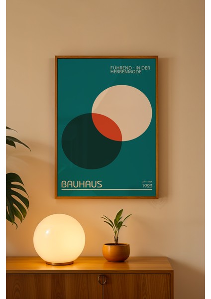 Bauhaus Serisi Ahşap Çerçeveli Poster, Tablo No:18 fiyatları