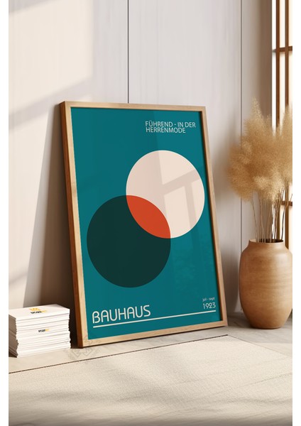 Bauhaus Serisi Ahşap Çerçeveli Poster, Tablo No:18 fırsatları