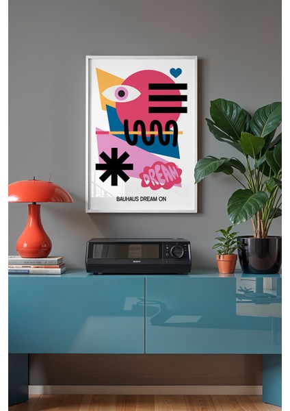 Bauhaus Serisi Beyaz Çerçeveli Poster, Tablo NO:117 fiyatları