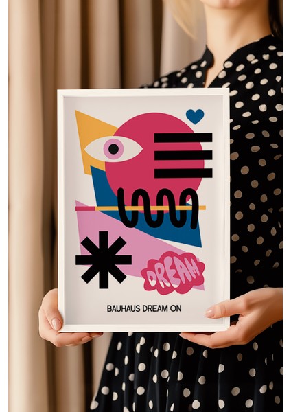 Bauhaus Serisi Beyaz Çerçeveli Poster, Tablo NO:117 modelleri