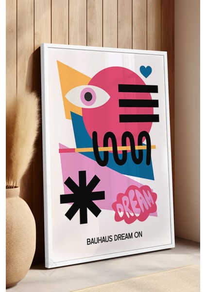 Bauhaus Serisi Beyaz Çerçeveli Poster, Tablo NO:117 fırsatları