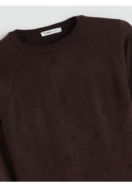 Yeni Sezon Bisiklet Yaka Çiçekli Kadın Triko Kazak fiyatları