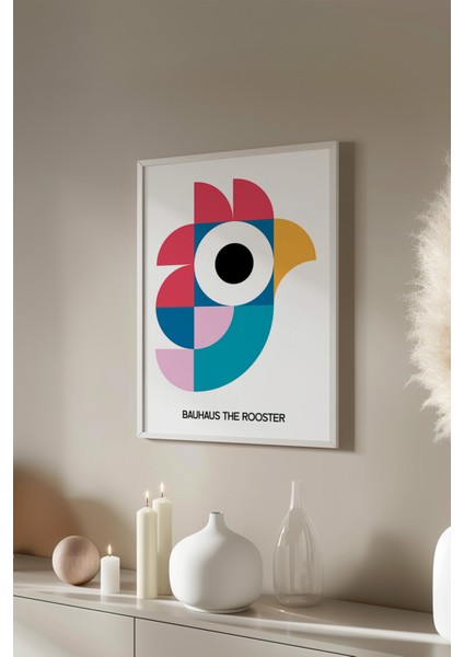 Bauhaus Serisi Beyaz Çerçeveli Poster, Tablo NO:121