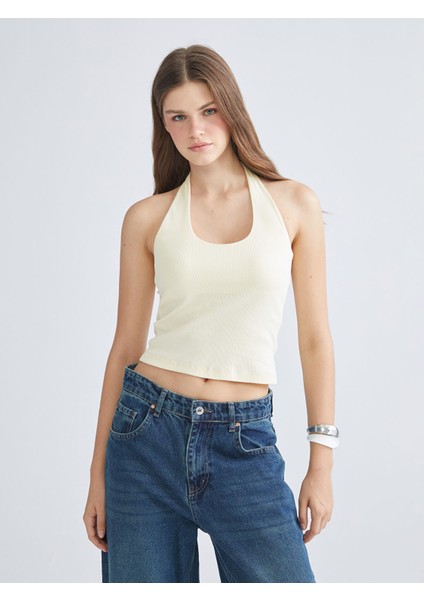 Yeni Sezon Halter Yaka Fitilli Kadın Atlet
