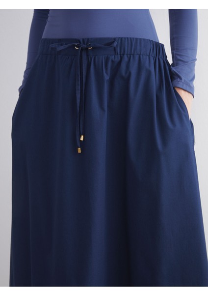 Yeni Sezon Beli Lastikli Poplin A Kesim Etek fırsatları