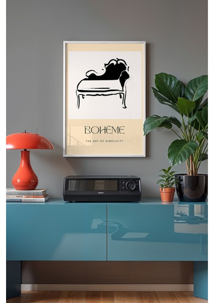 Bohemian Serisi Beyaz Çerçeveli Poster, Tablo No:77 fiyatları