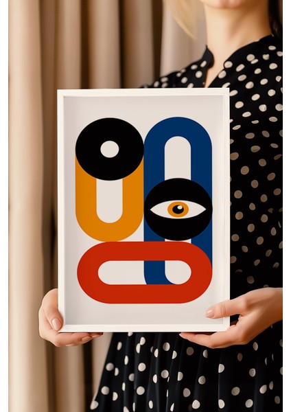 Bauhaus Serisi Beyaz Çerçeveli Poster, Tablo No:2 modelleri